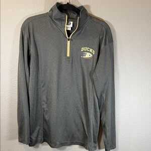 NHL Anaheim Ducks Quarter Zip with logo Size Small